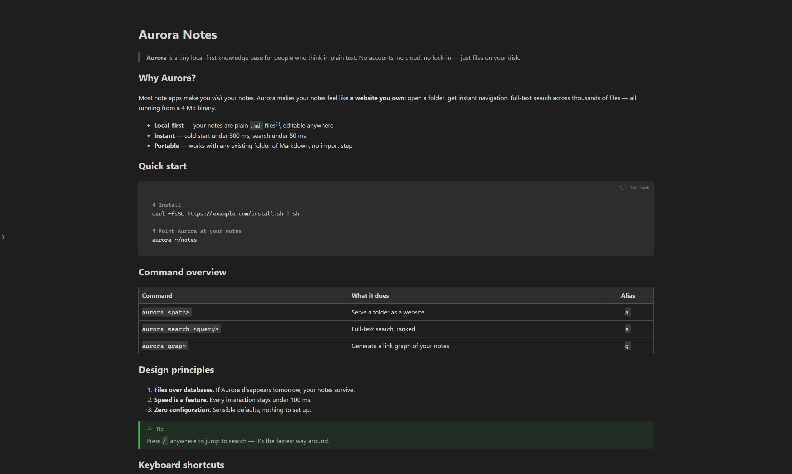 mdview dark mode — easy-on-the-eyes dark theme for reading Markdown at night