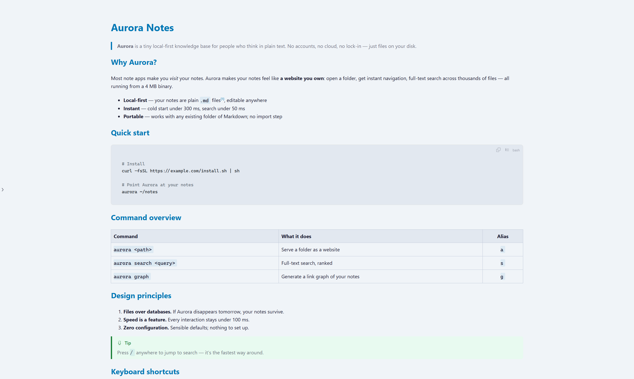 mdview Neon theme — vivid high-contrast Markdown color scheme