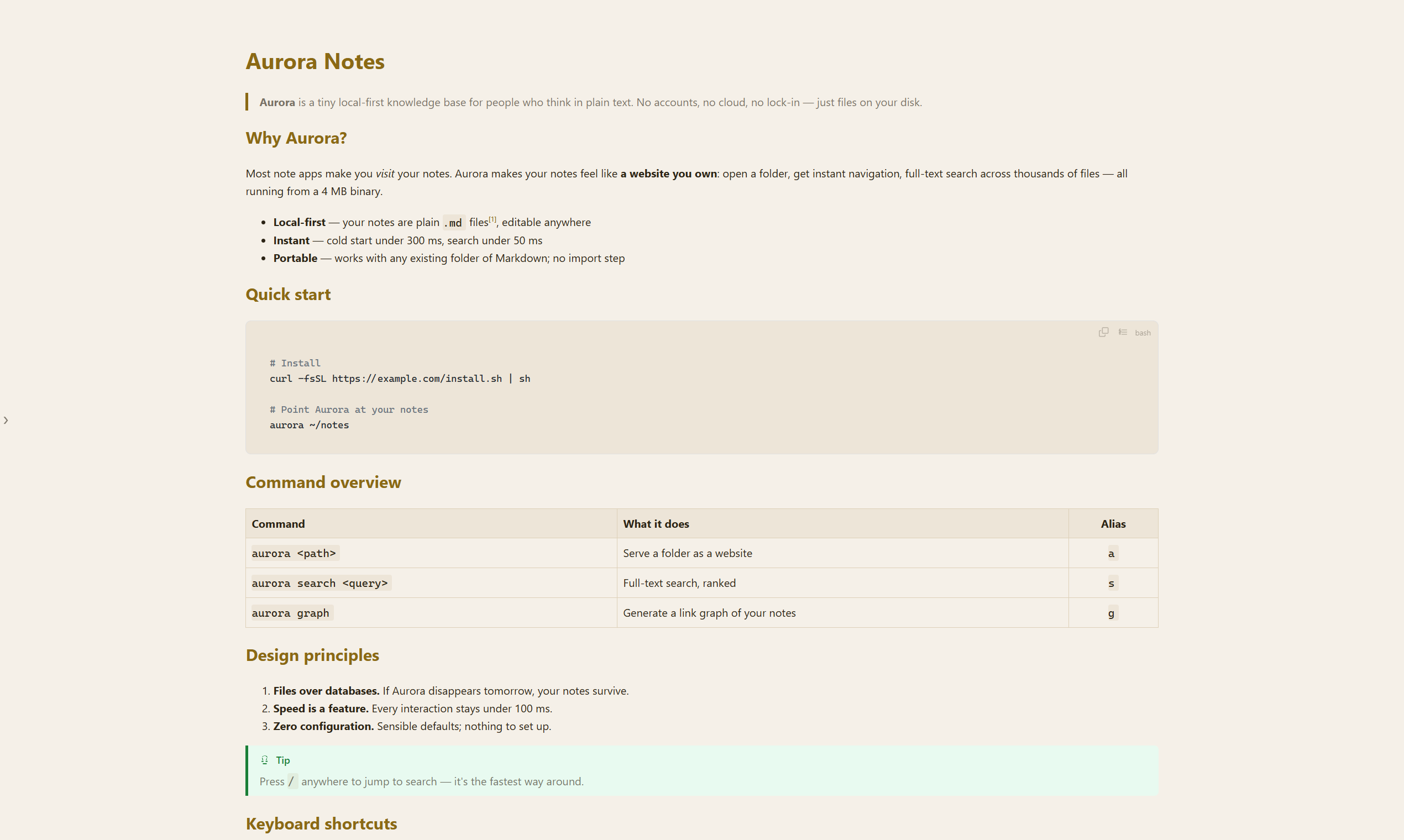 mdview Typewriter theme — classic monospace typewriter-style Markdown reading